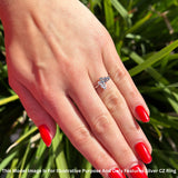 Butterfly Filigree Ring Cubic Zirconia 8mm Statement 925 Sterling Silver
