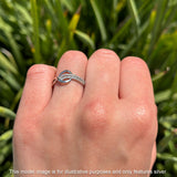 Art Deco 9mm Swirl Infinity Cubic Zirconia Ring 925 Sterling Silver
