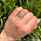 Art Deco 9mm Swirl Infinity Cubic Zirconia Ring 925 Sterling Silver