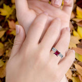 Princess Cut CZ Stackable Ring