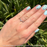 Half Eternity Chevron Ring