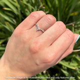 Half Eternity Chevron Ring