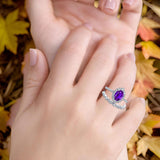 Art Deco Two Piece Oval Natural Stone Ring