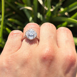 Floral Art Deco Cocktail Ring