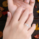 Pear Teardrop Natural Stone Trio Ring