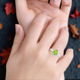 Teardrop Art Deco Pear Wedding Engagement Ring Round CZ 925 Sterling Silver
