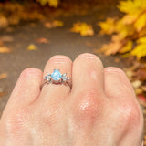 Art Deco Pear Teardrop Natural Stone Ring