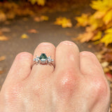 Art Deco Pear Teardrop Natural Stone Ring