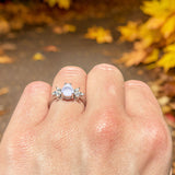 Art Deco Pear Teardrop Natural Stone Ring