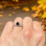 Art Deco Pear Teardrop Natural Stone Ring