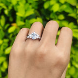 Two Piece Round Natural Stone Ring