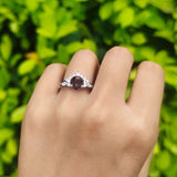 Two Piece Round Natural Stone Ring