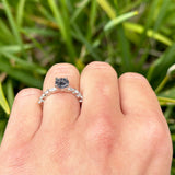 Petite Dainty Round Natural Stone Ring