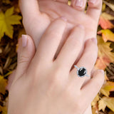 Oval Natural Stone Beaded Ring