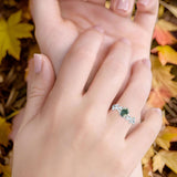 Infinity Oval Natural Stone Solitaire Ring