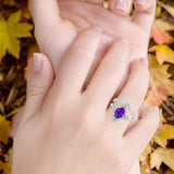 Two Piece Oval Natural Stone Bridal Ring