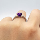 Vintage Style Round Natural Stone Ring