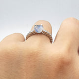 Vintage Style Round Natural Stone Ring