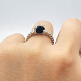 Vintage Style Round Natural Stone Ring