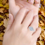 Two Piece Round Natural Stone Cluster Ring