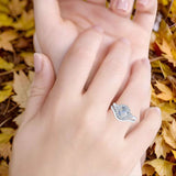 Two Piece Round Natural Stone Cluster Ring