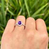 Vintage Style Pear Teardrop Natural Stone Ring