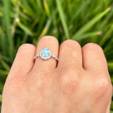 Vintage Style Pear Teardrop Natural Stone Ring