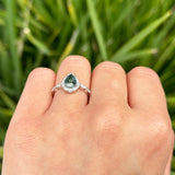 Vintage Style Pear Teardrop Natural Stone Ring