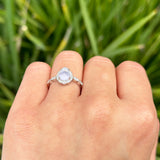 Vintage Style Pear Teardrop Natural Stone Ring