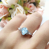 Vintage Style Pear Teardrop Natural Stone Ring