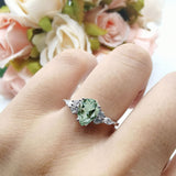 Vintage Style Pear Teardrop Natural Stone Ring