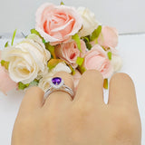 Vintage Style Pear Teardrop Natural Stone Ring