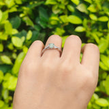 Twisted Infinity Round Natural Stone Ring