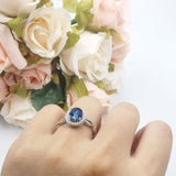 Oval Natural Stone Split Shank Twisted Ring