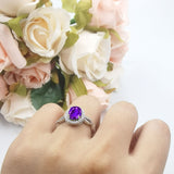 Oval Natural Stone Split Shank Twisted Ring