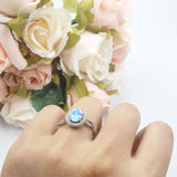 Oval Natural Stone Split Shank Twisted Ring