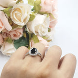 Oval Natural Stone Split Shank Twisted Ring