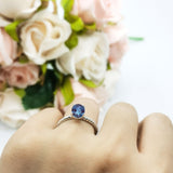 Oval Natural Stone Braided Twisted Ring