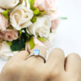 Oval Natural Stone Braided Twisted Ring