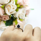 Oval Natural Stone Braided Twisted Ring