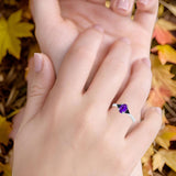 Three Stone Oval Natural Stone Trio Ring