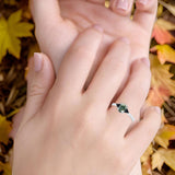 Three Stone Oval Natural Stone Trio Ring