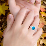Art Deco Oval Natural Stone Wedding Ring