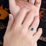 Pear Teardrop Natural Stone Wedding Ring