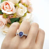 Pear Natural Stone Beaded Ring