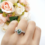 Pear Natural Stone Beaded Ring