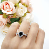 Pear Natural Stone Beaded Ring