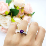 Round Natural Stone Cathedral Ring