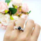 Round Natural Stone Cathedral Ring