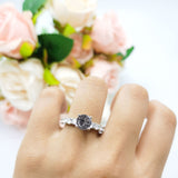 Round Natural Stone Cathedral Ring